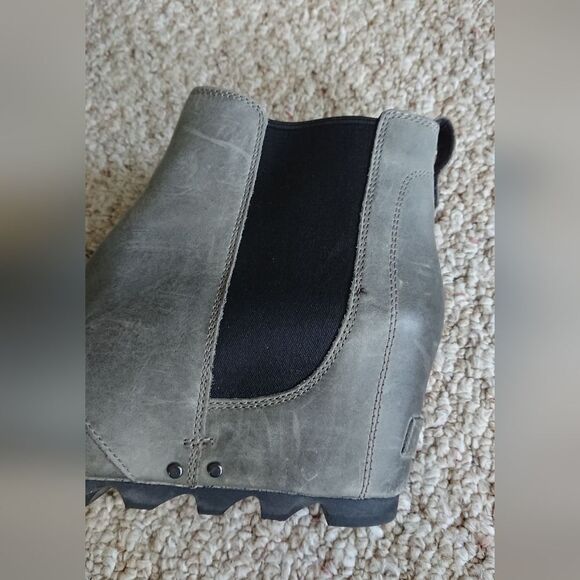 Sorel Lea Wedges boots Gray leather size 10 - Picture 10 of 14